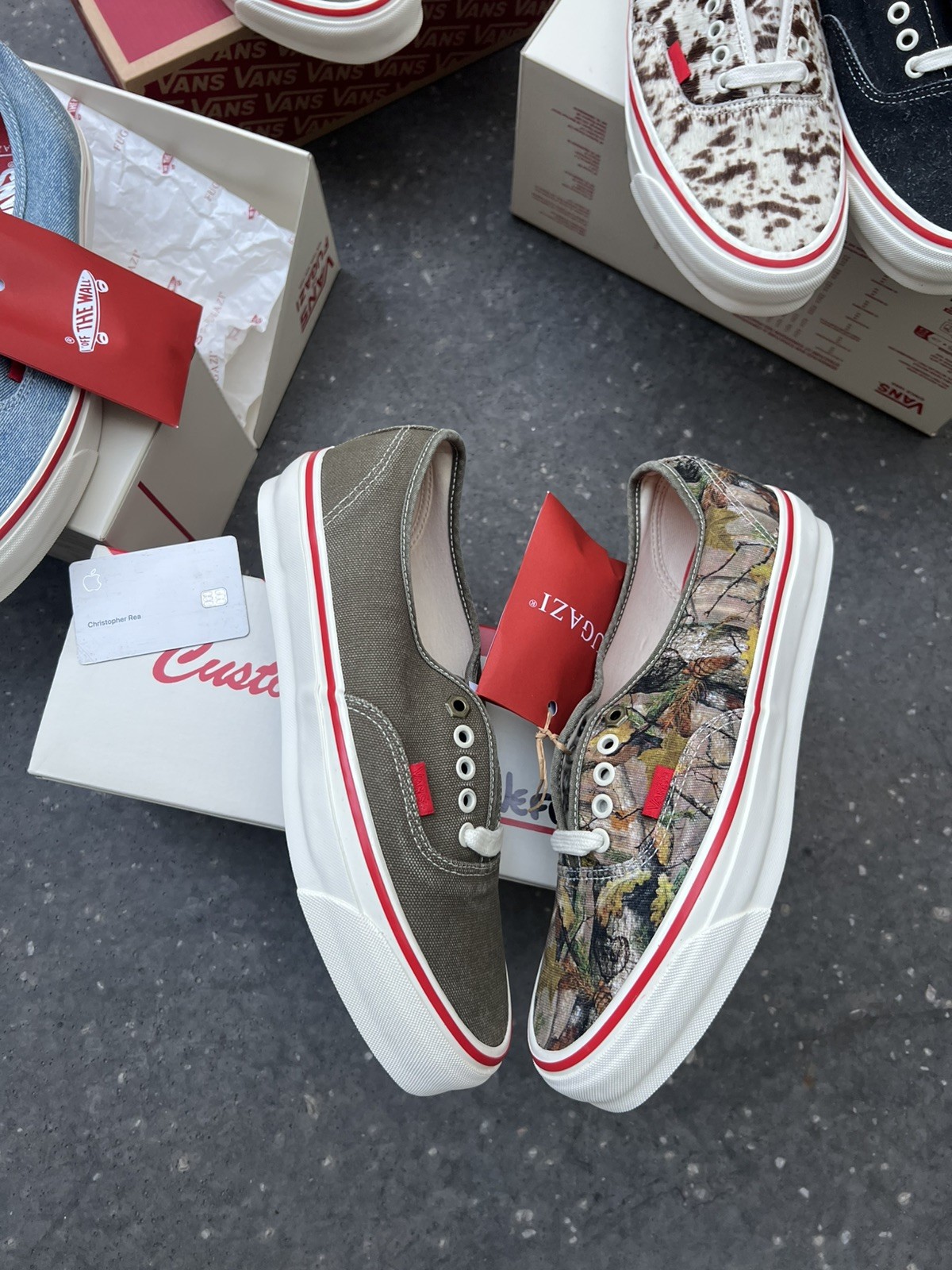 Fugazi x VANS Camo Low Top Canvas Lace-Up Sneakers Camo/Green