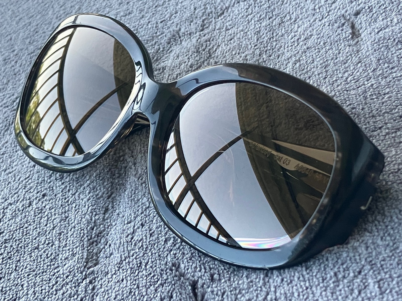 Vintage Alain Mikli Brown Translucid Marble Oversize Hand Made France Sunglasses