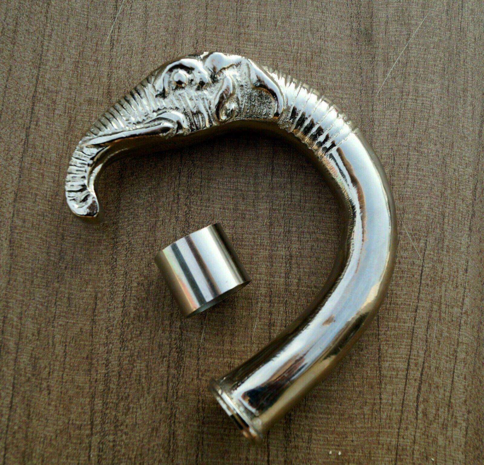 Silver Chrome Solid Brass Elephant Head Handle Stylish Gift Item Decorative Gift