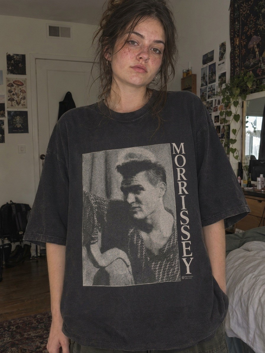 Rare VTG Authentic UK 90s Morrissey T-Shirt Got Morrissey The Smiths Black M Y2K
