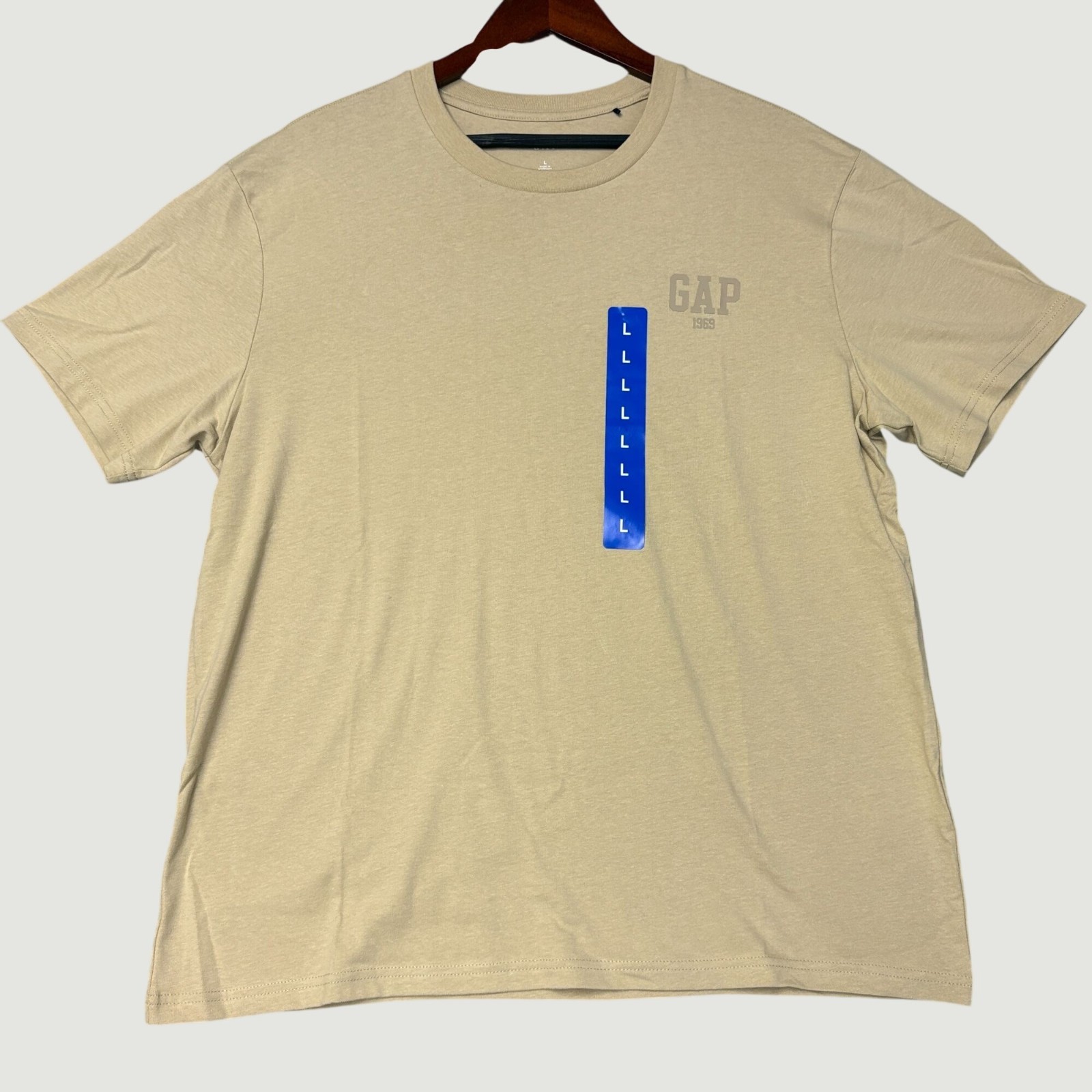 Gap Men\'s L Beige Short Sleeve Crew Neck T-Shirt  K1209