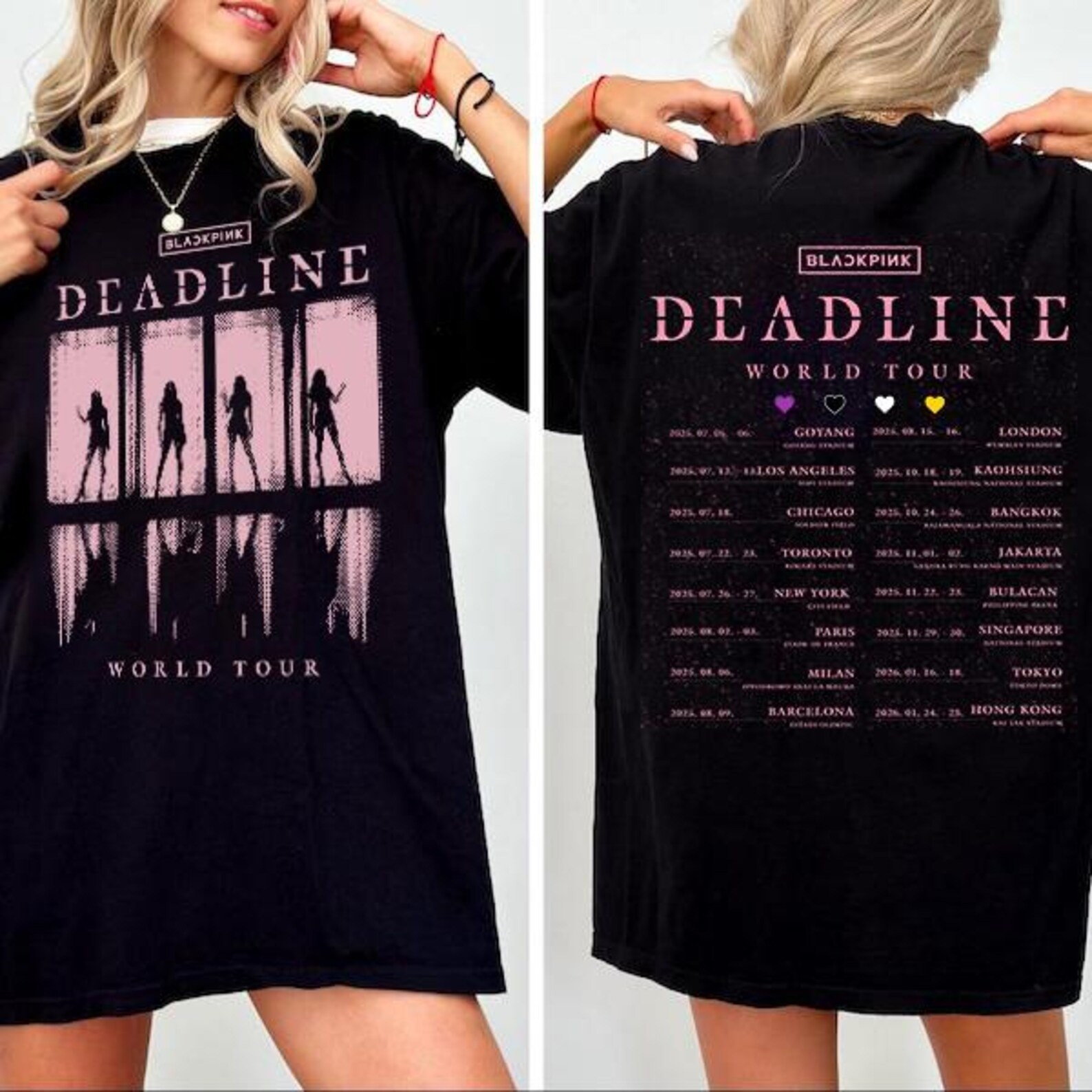 BlackPink Deadline World Tour 2 Side T Shirt