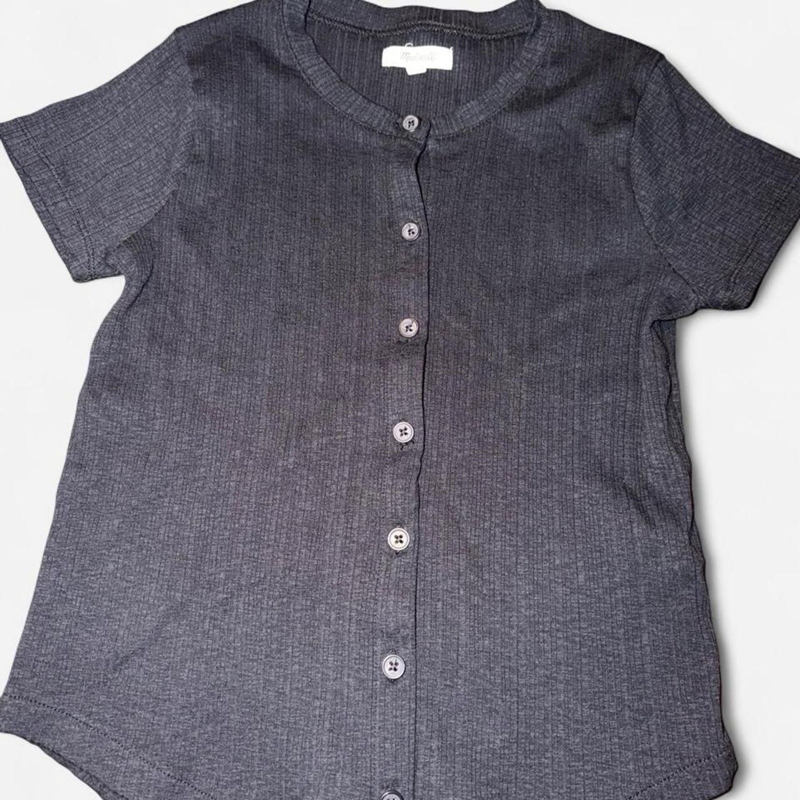Madewell Women\'s Grey and Black Shirt