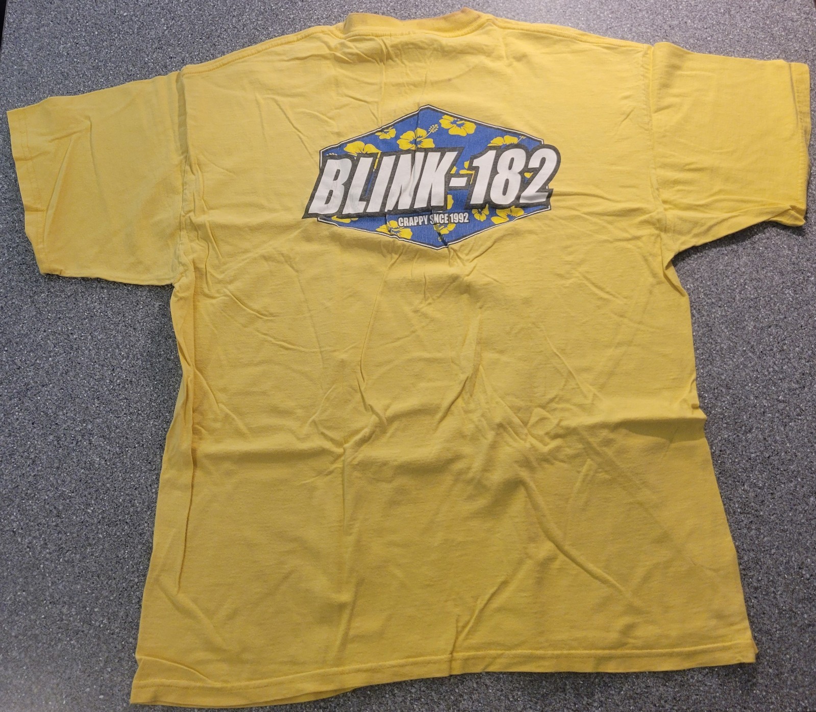 Vintage 90s 00s Blink 182 Crappy Since 1992 Band Spellout Music Logo T-Shirt XL
