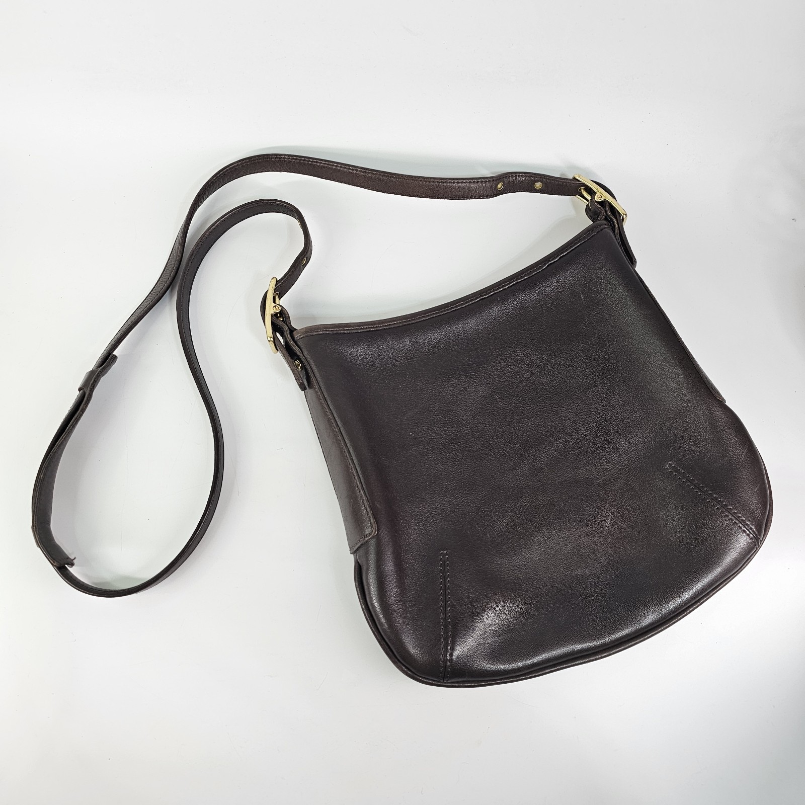 Vintage COACH 9204 Leather Crossbody Bag Made In USA Adjustable Belt Strap