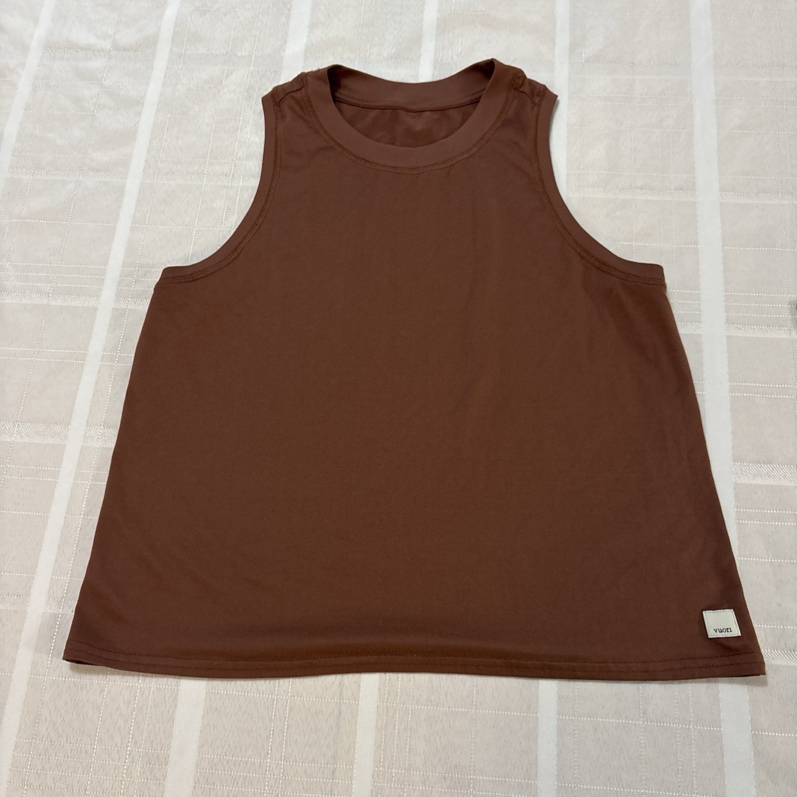 Vuori Energy Tank Top Women M/L Rose Terracotta Lightweight Stretch Yoga Gym