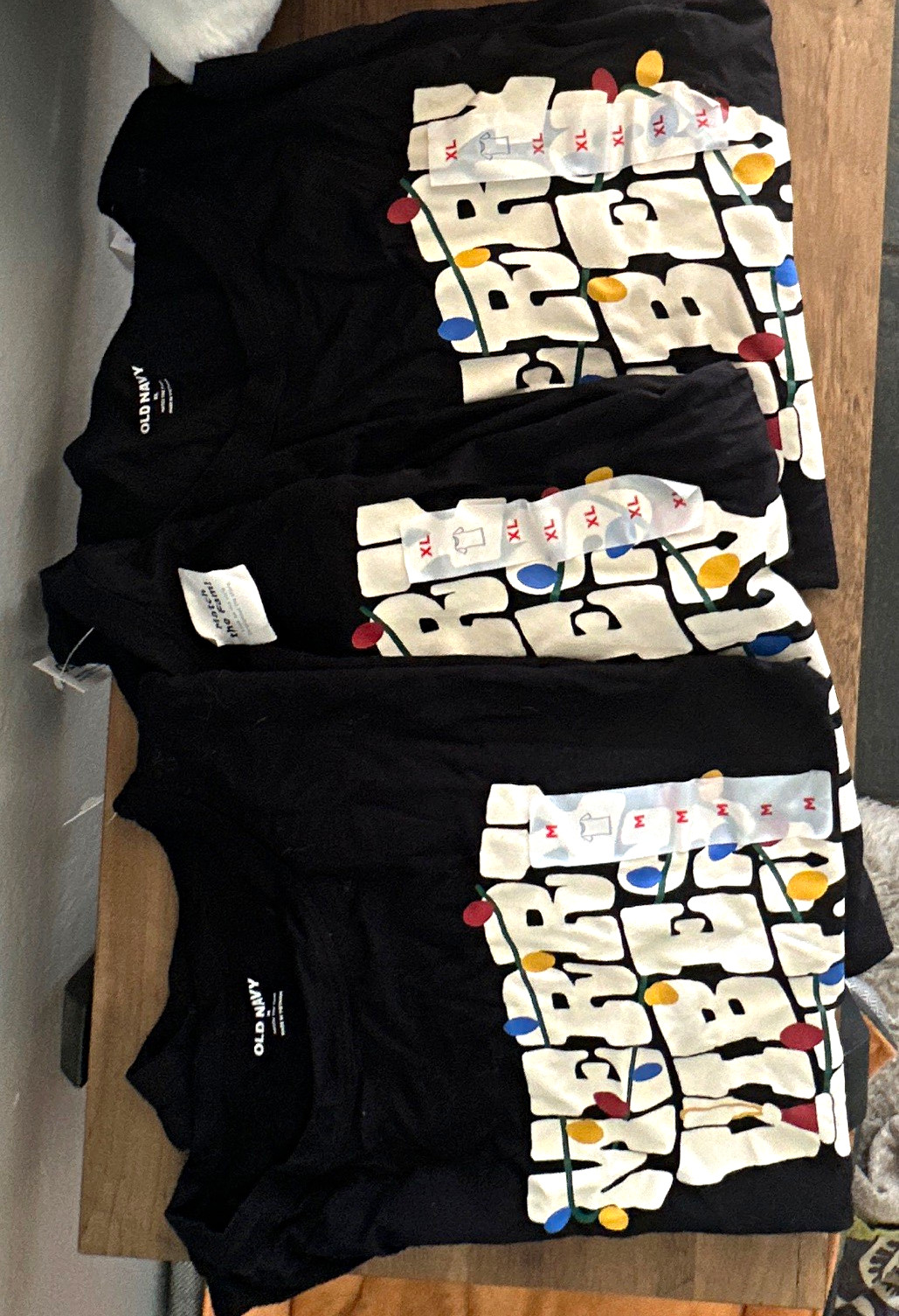 3 Old Navy match the fam holiday PJ shirts. Medium, XL, and XL. Brand new with t