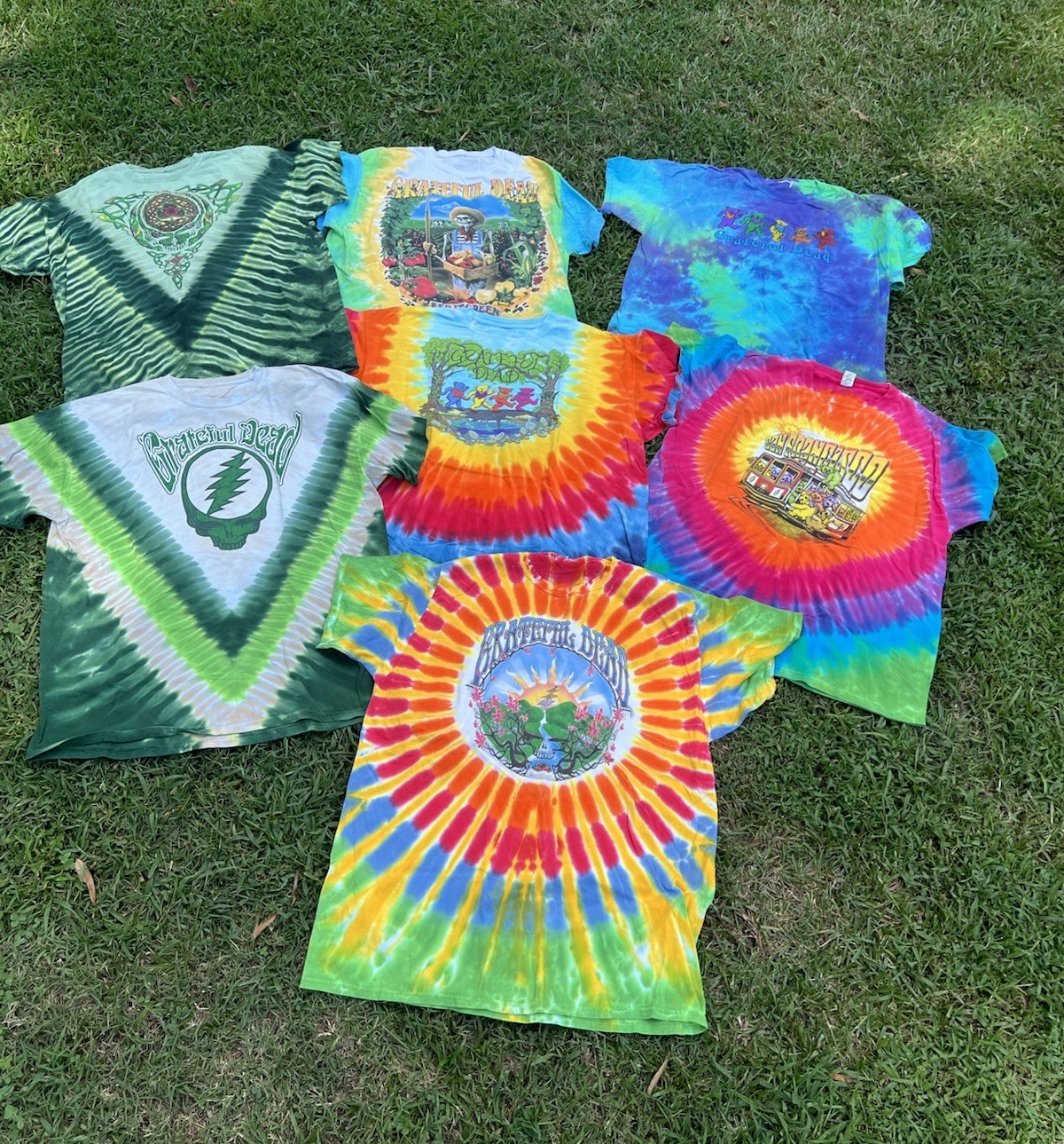 Vintage Grateful Dead Shirt Lot Of 7 2XL Tie Dye 