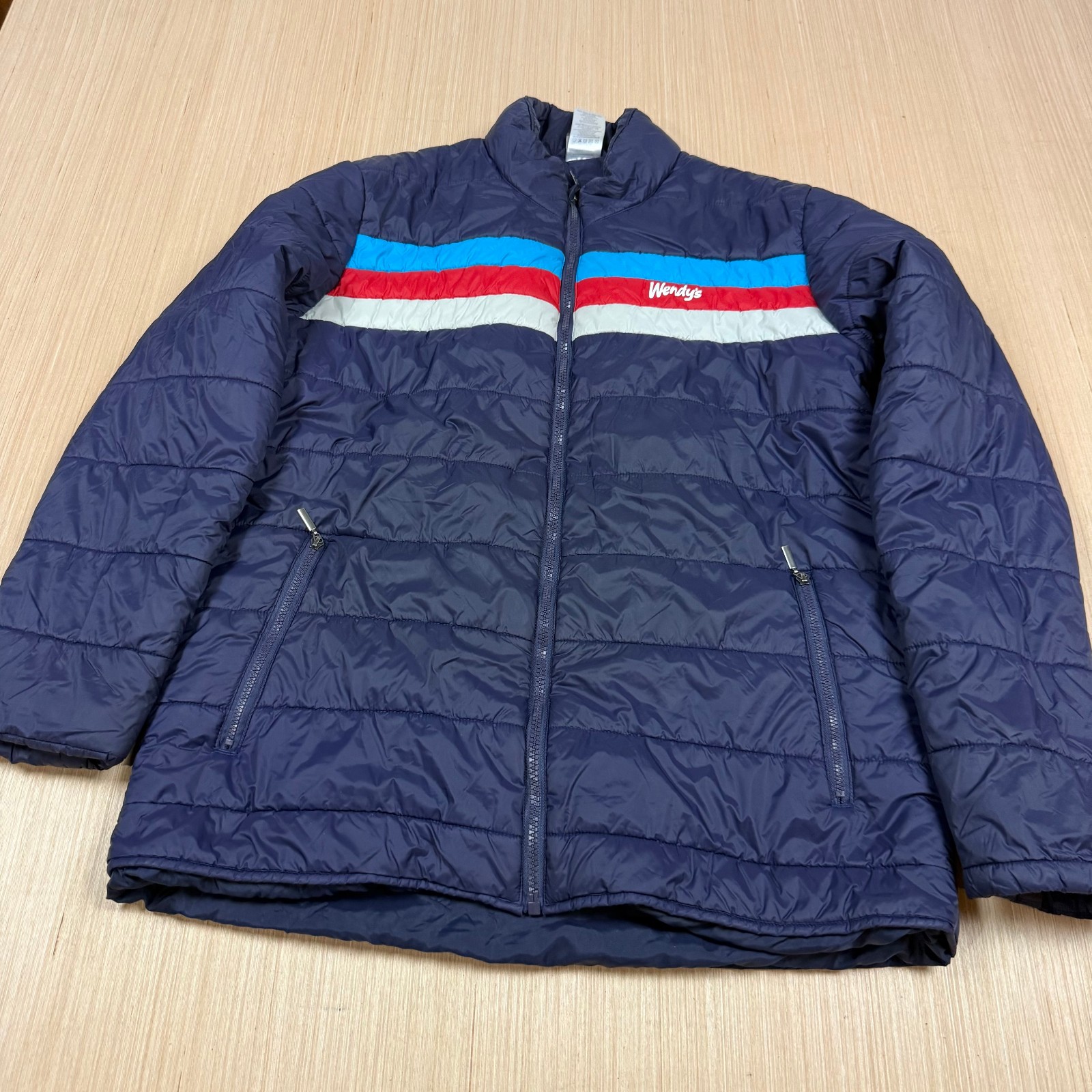 Wendy\'s Fast Food Uniform Puffer Jacket Employee Hamburger Medium Barco