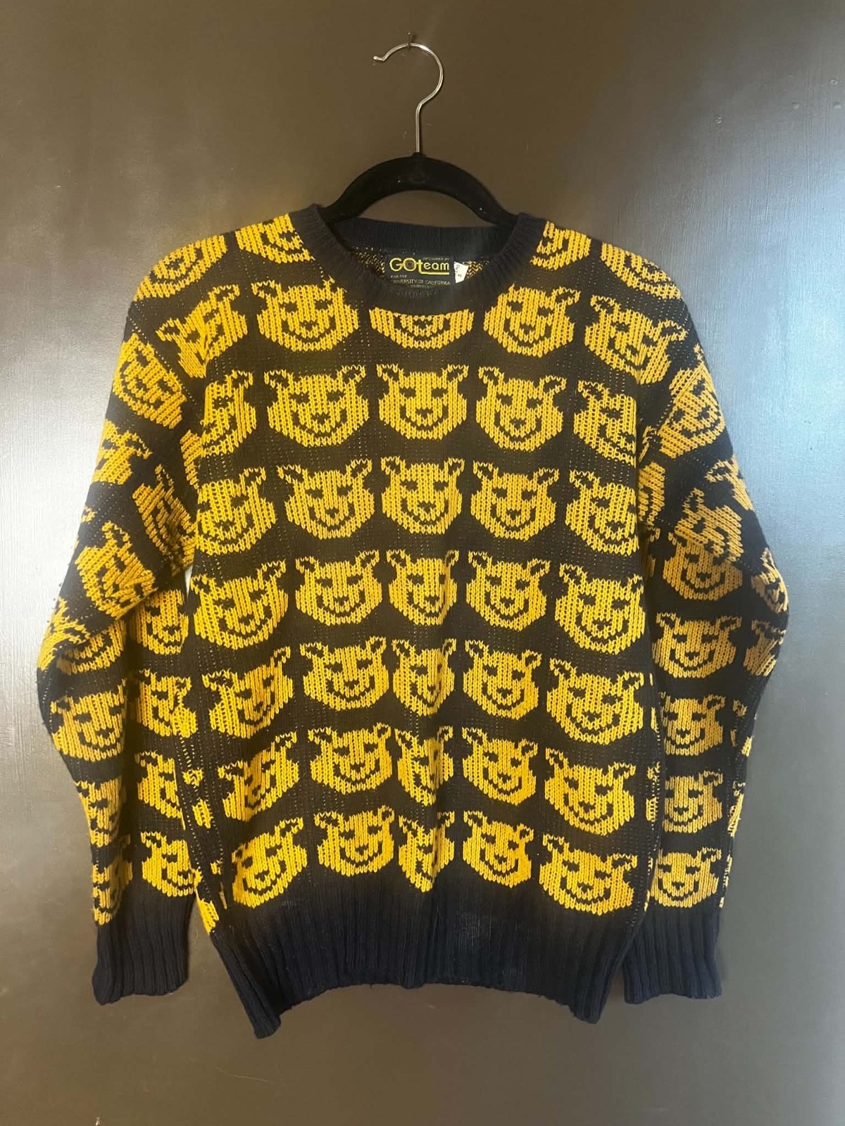 RARE Vintage University of California, Berkeley Cal Golden Bears Knit Sweater