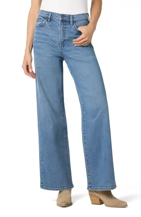 FRAME THE HIGH RISE WIDE LEG JEANS IN LUMA BLUE SIZE 26 $248