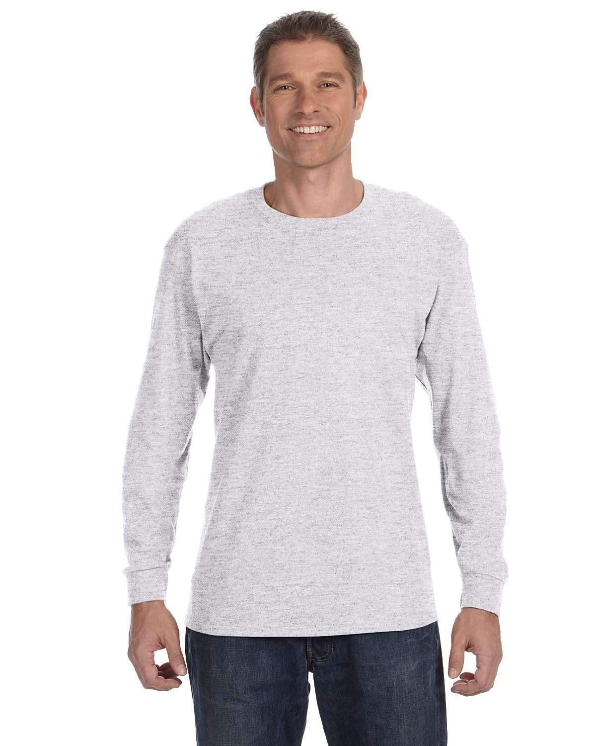 Gildan G540 Men's Heavy Cotton Preshrunk T Shirt Long Sleeve Crew Neck T-Shirt
