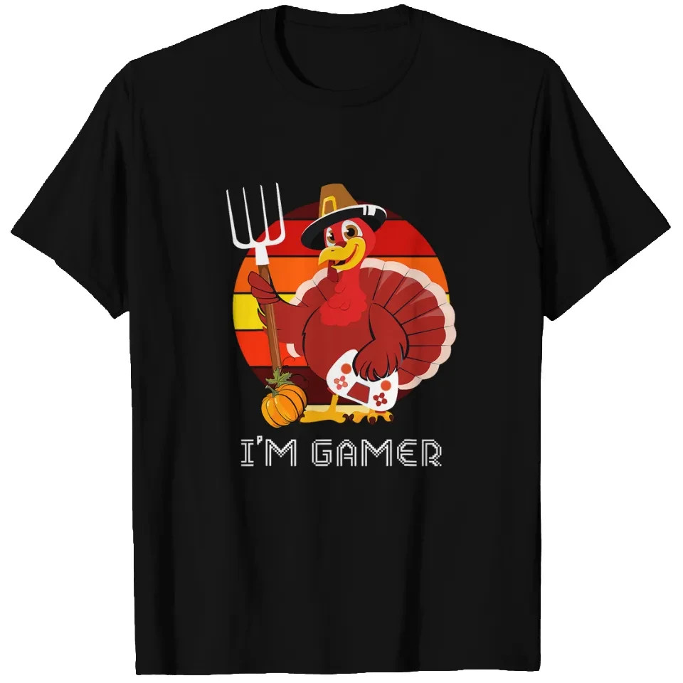 Thanksgiving Gamer Controller Turkey Pumpkin T-Shirts