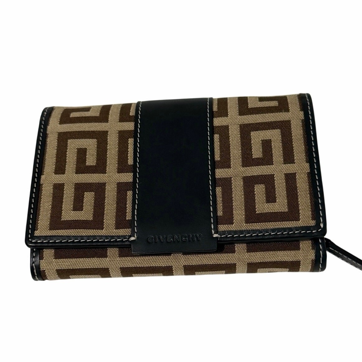 Givenchy 4G Monogram Canvas and Leather Compact Wallet