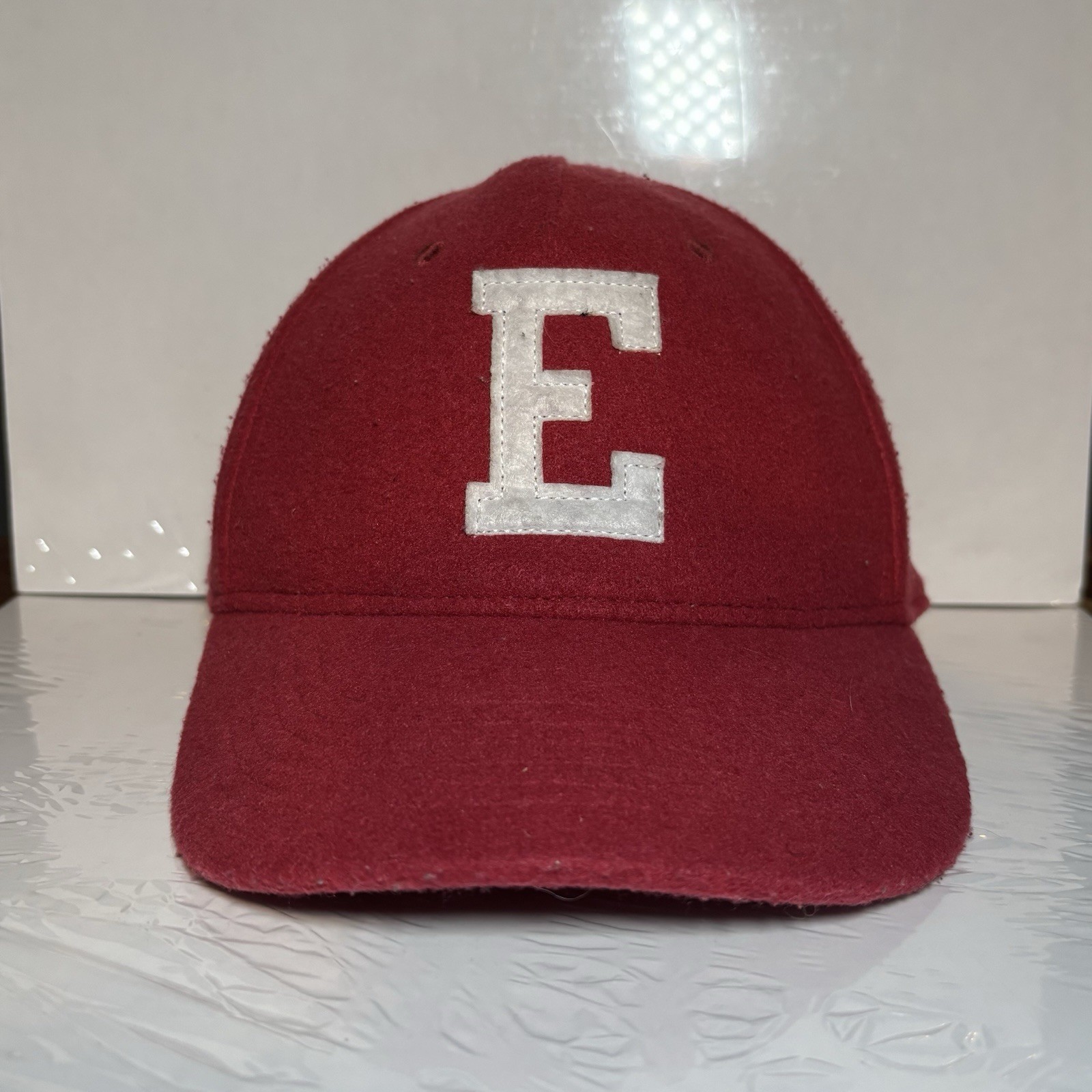 E Logo H&M Red Unisex Baseball Cap Hat One Size Adjustable Cotton Embroidered