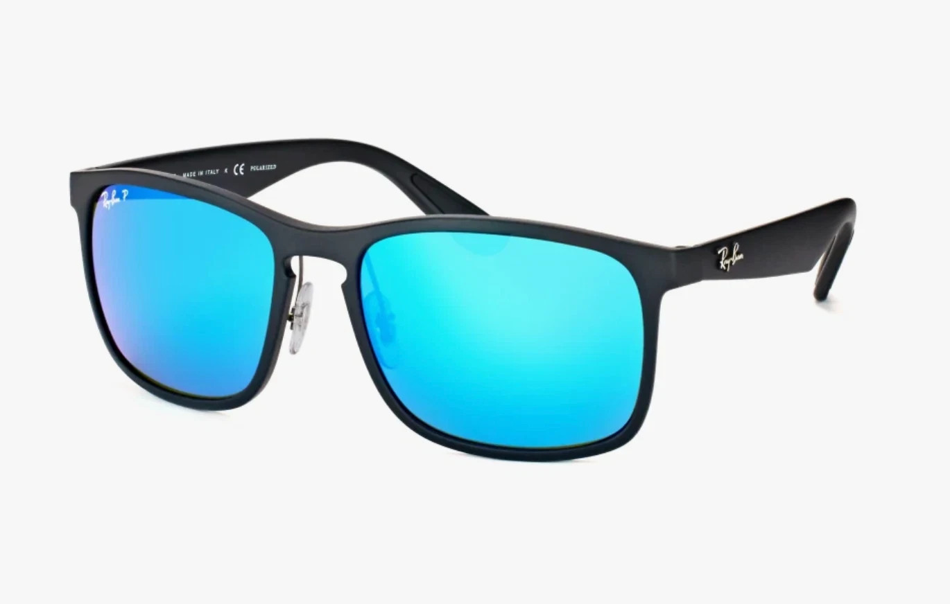 New Ray-Ban RB 4264 601-S/A1 58-18 Blue Mirror Polarized CHROMANCE Sunglasses