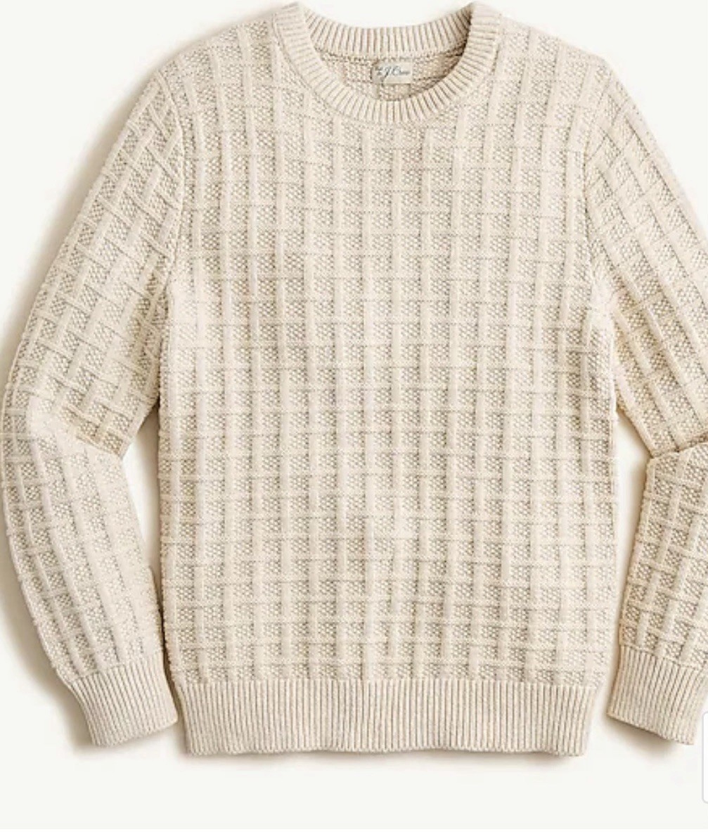 NWT J Crew Men\'s Cable Sweater Pullover Size M/L/XL
