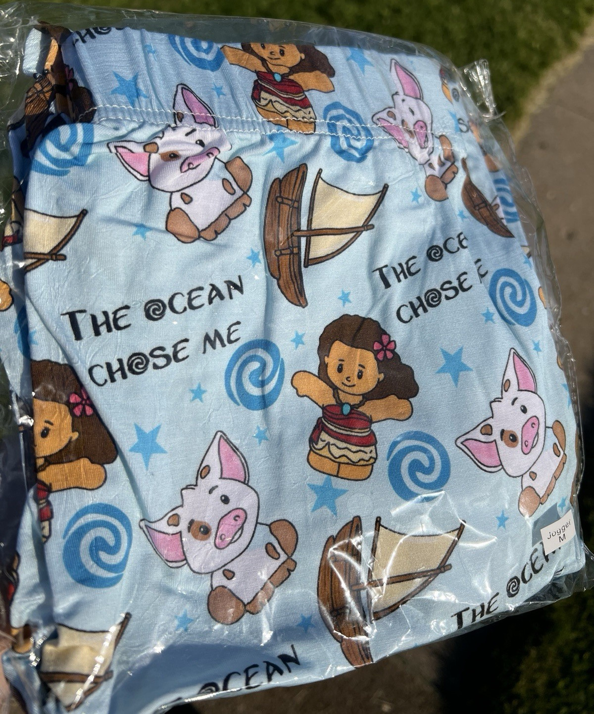 Medium Mama Joggers Joyful Kids Bamboo Moana Little People “The Ocean Chose Me”