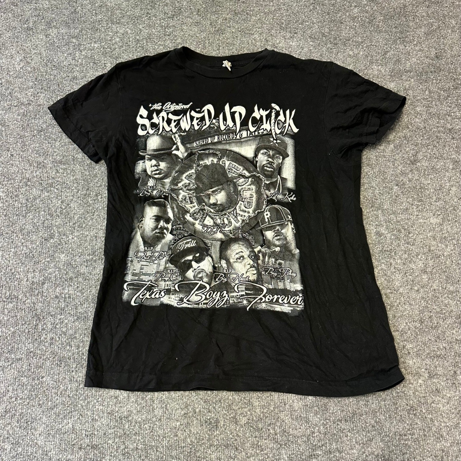 Smart Blanks T-Shirt Mens Size M Black Screwed Up Click Texas Boyz Forever Tee