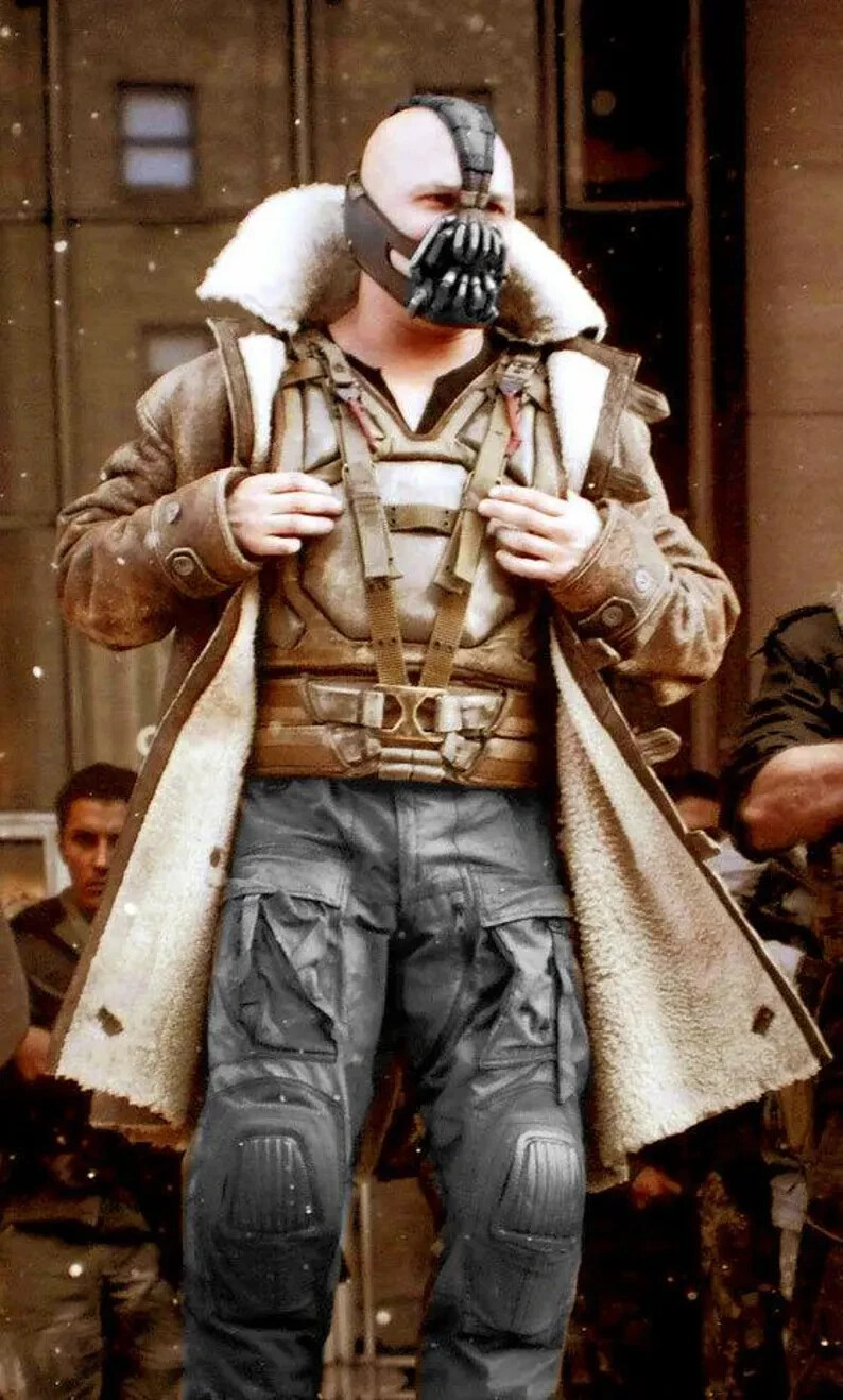 Bane The Dark Knight Rises Complete Outfit helloween (Coat pant Hand Grip vest)