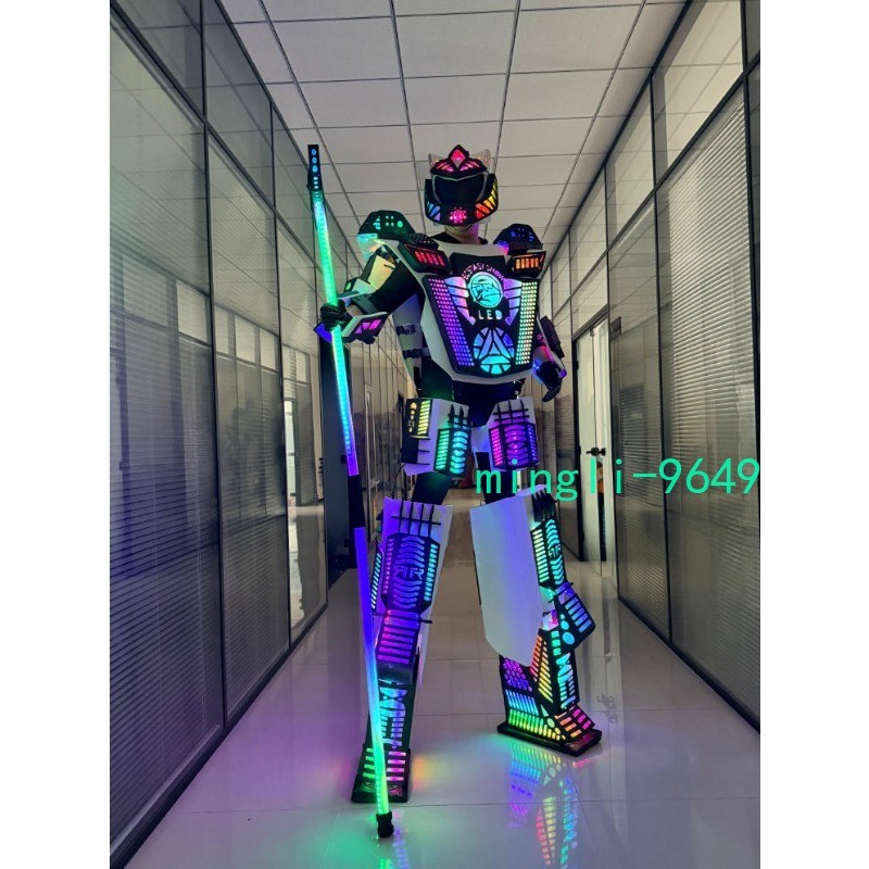 2026 Newest Wearable Robot Armor LED Mech Suit Party Stage Performance Halloween