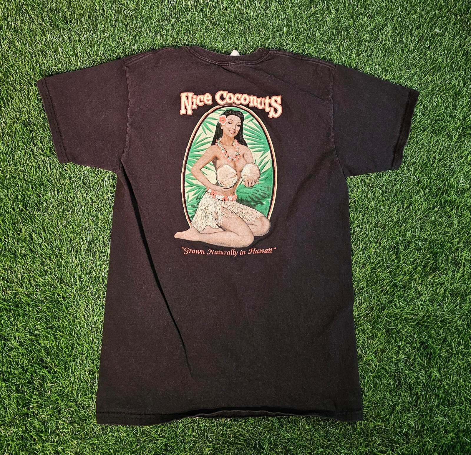 Vintage Funny Nice Coconuts Hawaii Graphic T-Shirt Size Small
