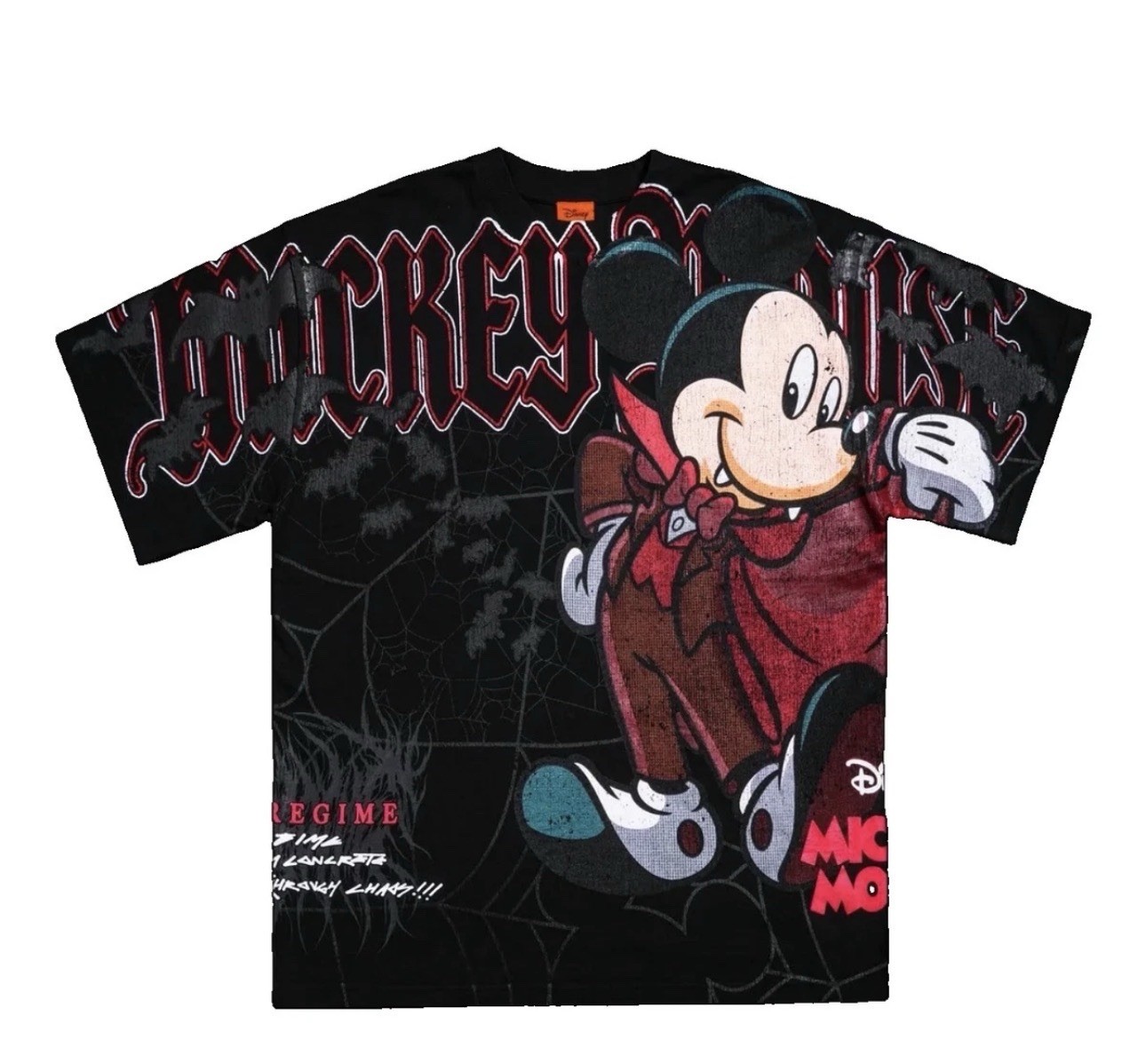 Civil Regime Disney Count Mickey SBS 199X Oversized Tee Medium Black NWT Presale