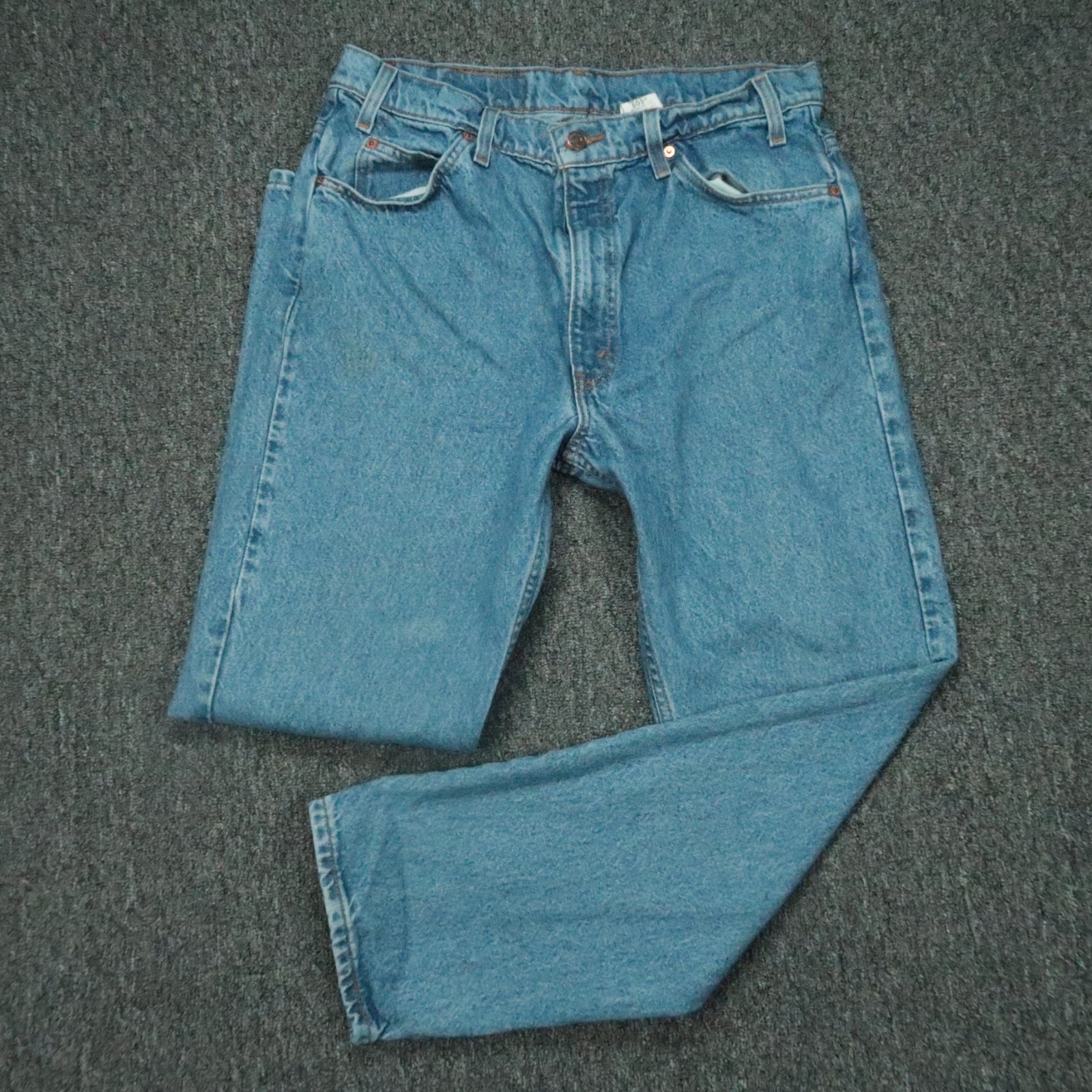 VINTAGE Levis Jeans Mens 33x30 Blue 505 Orange Tab Straight 5 Pocket 90s Y2K