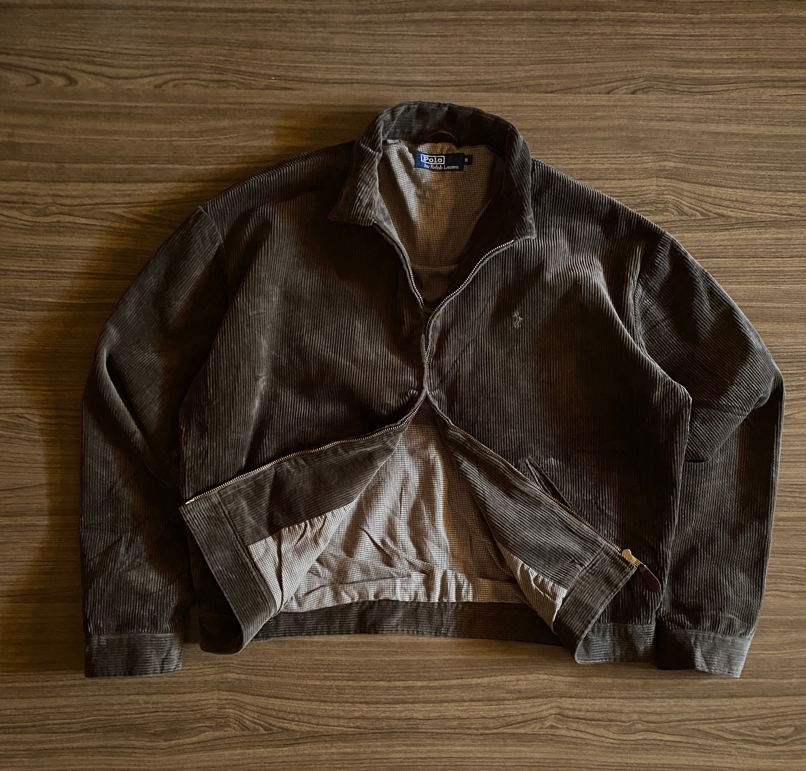 Vintage Polo Ralph Lauren Corduroy Harrington Brown Jacket
