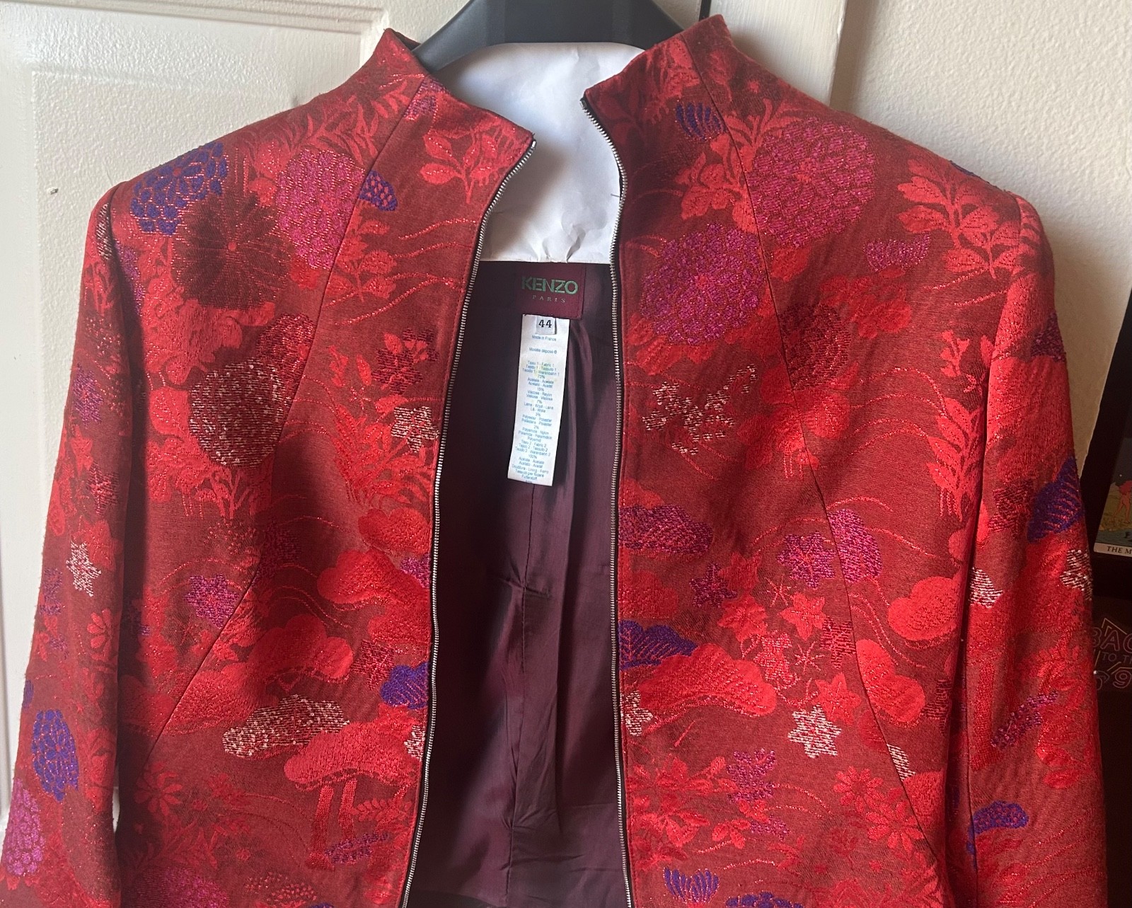 Kenzo jacquard floral zip-up jacket