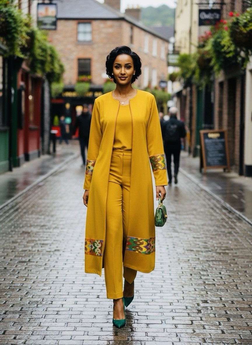 HAND MADE MODERN ETHIOPIAN  SET OUTFIT ￼