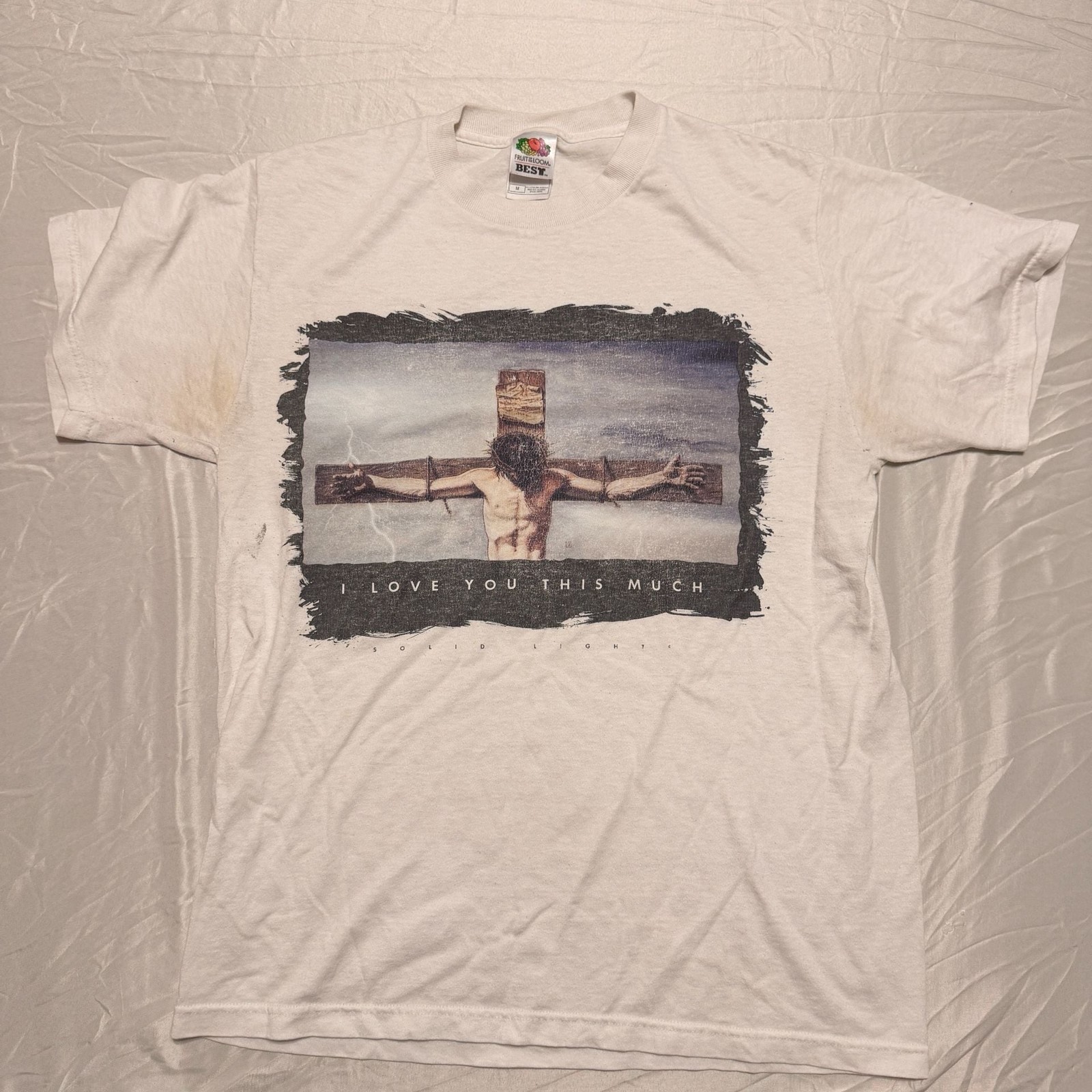 Fruit of the Loom Jesus I Love You This Much T-Shirt Size M