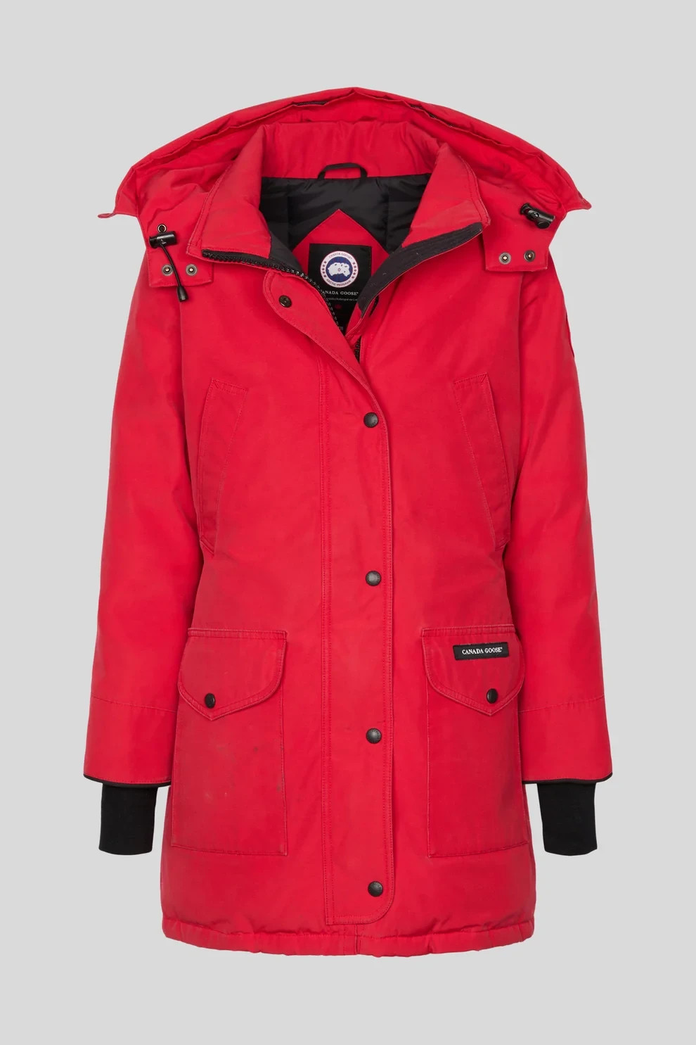 NEW AUTHENTIC Canada Goose Women\'s Red Shelburne Hooded Down Parka Coat Size XL