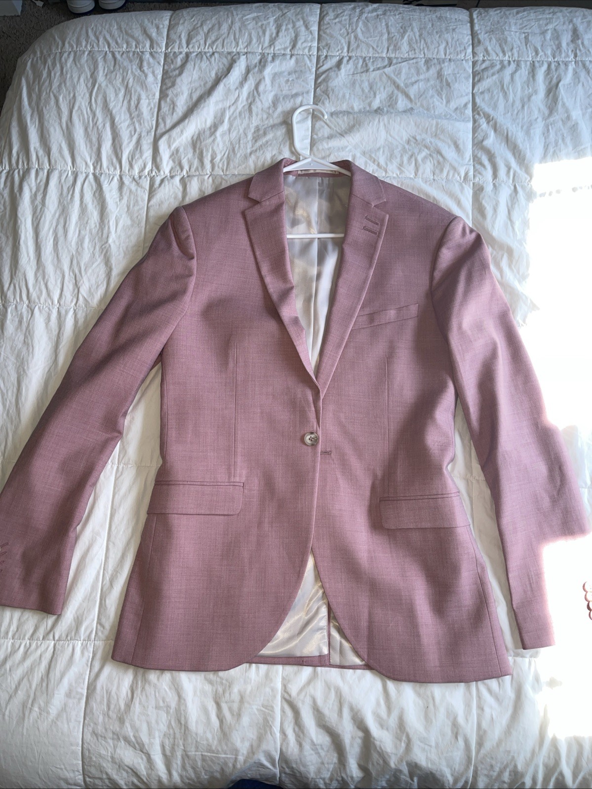 TOPMAN Men\'s Suit Coat Salmon PINK Blazer Jacket Size 36