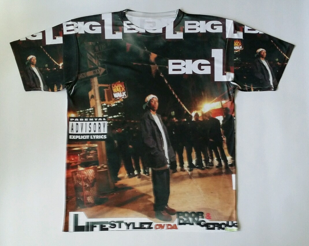 Big L Lyfestyles of the Poor and Dangerous T Sublimated shirt laney  HIP HOP