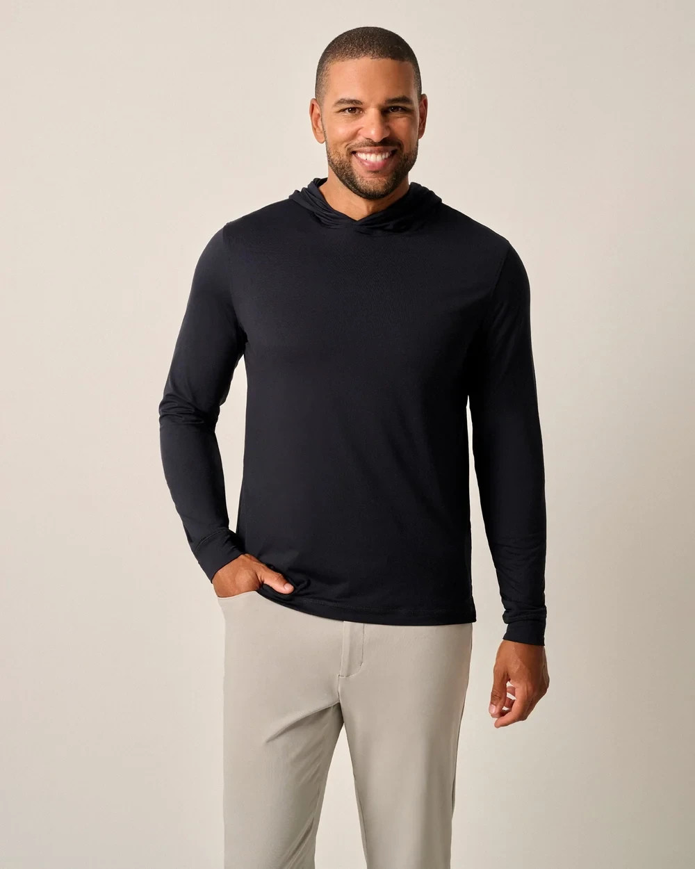 Johnnie-O NEW Mens Talon Featherweight Performance Hoodie Black All Sizes