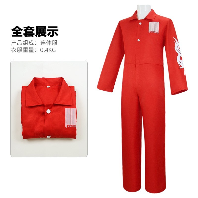 Slipknot Cosplay Costume Joey Red Jumpsuit Slipknot Blue Outfit Bodysuit
