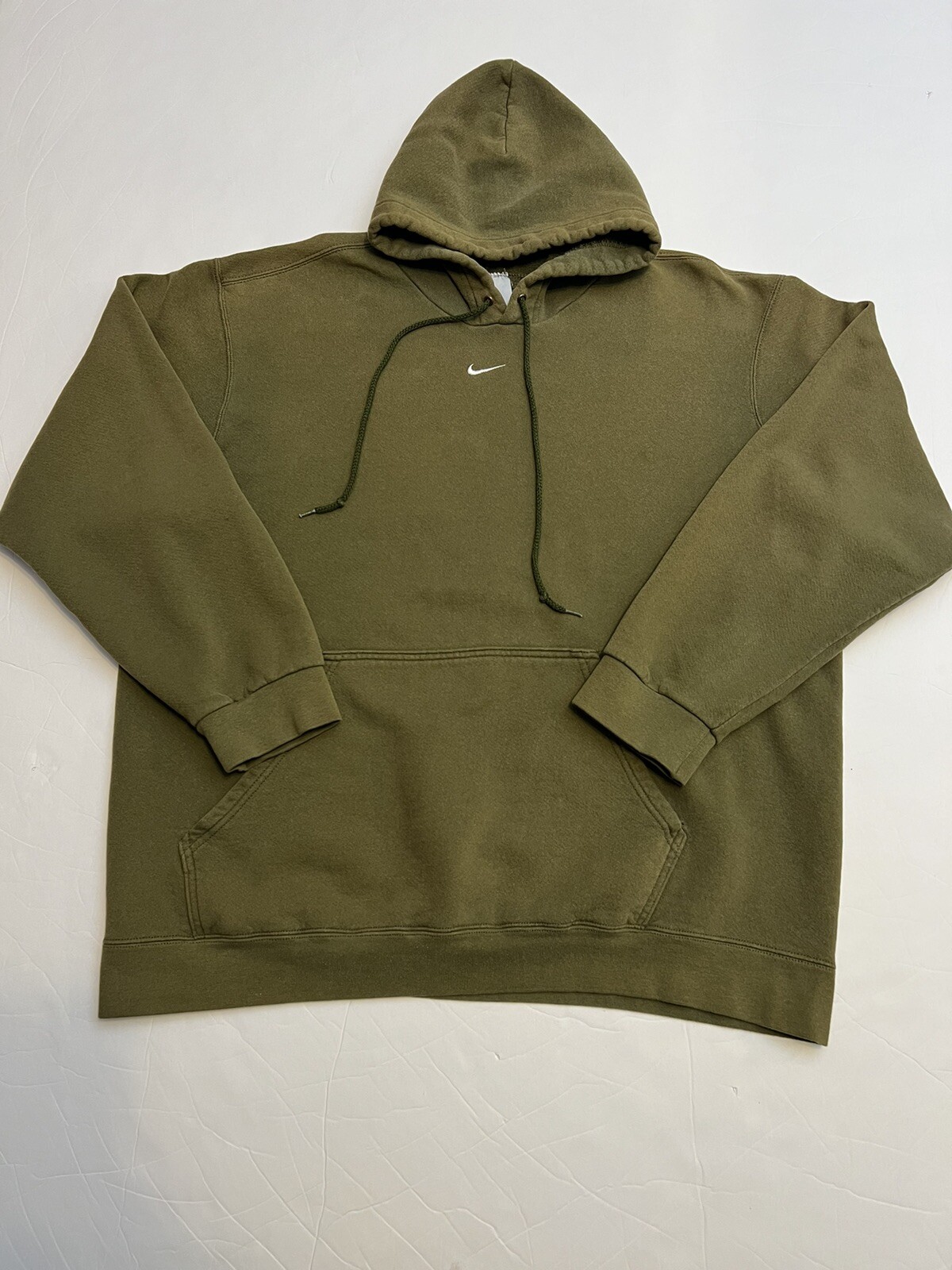 Vintage Rare Nike Center Check Mini Swoosh Faded Green Hoodie Travis Scott XL