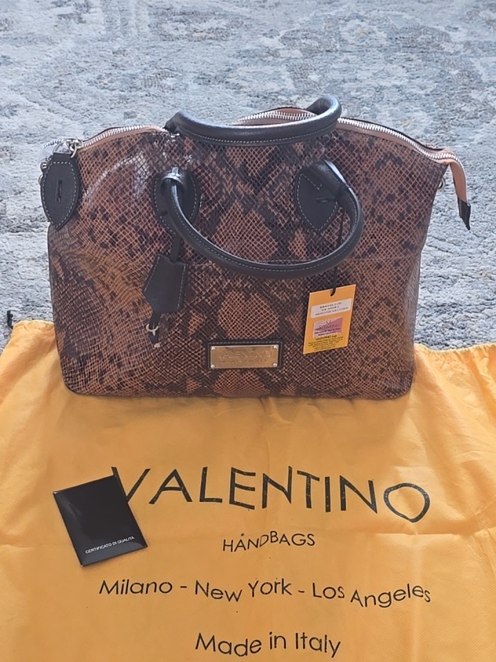 New Valentino By Mario Valentino Prince Lavoro En Fleur Lther Tote Shoulder Bag