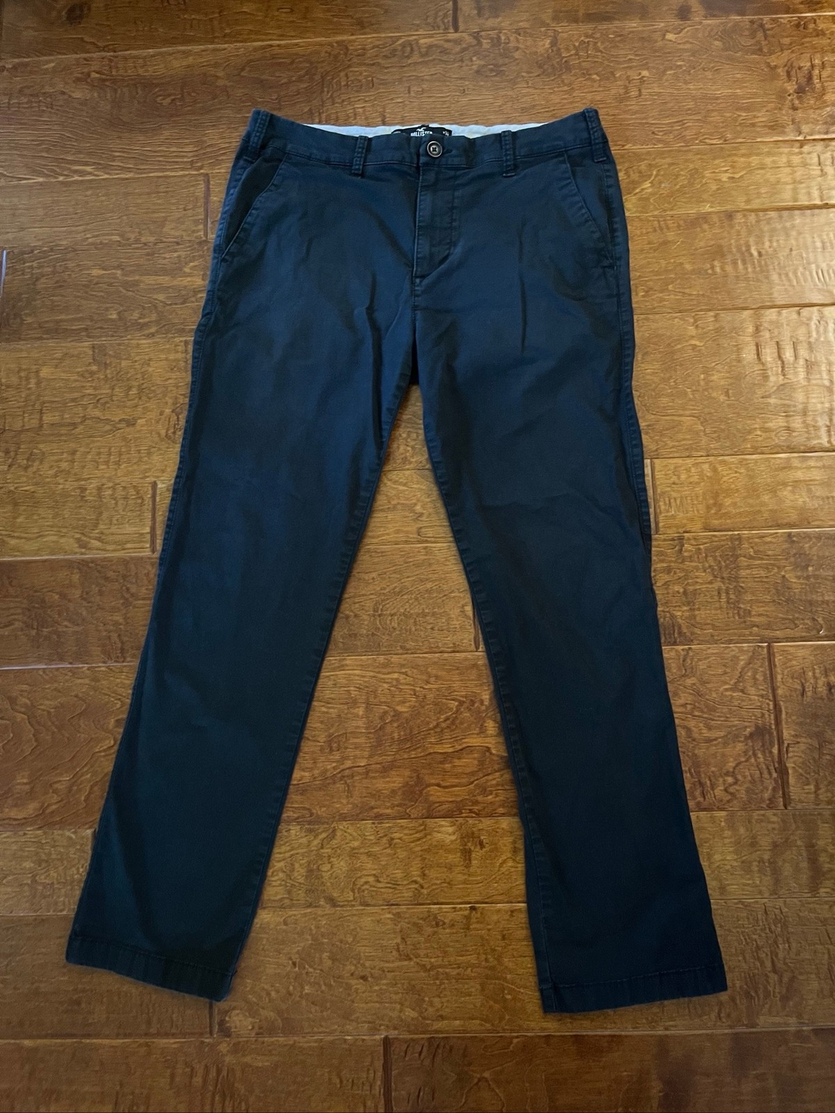 Hollister Men’s Slim Straight Epic Flex Chino Pants – Black – 34x32