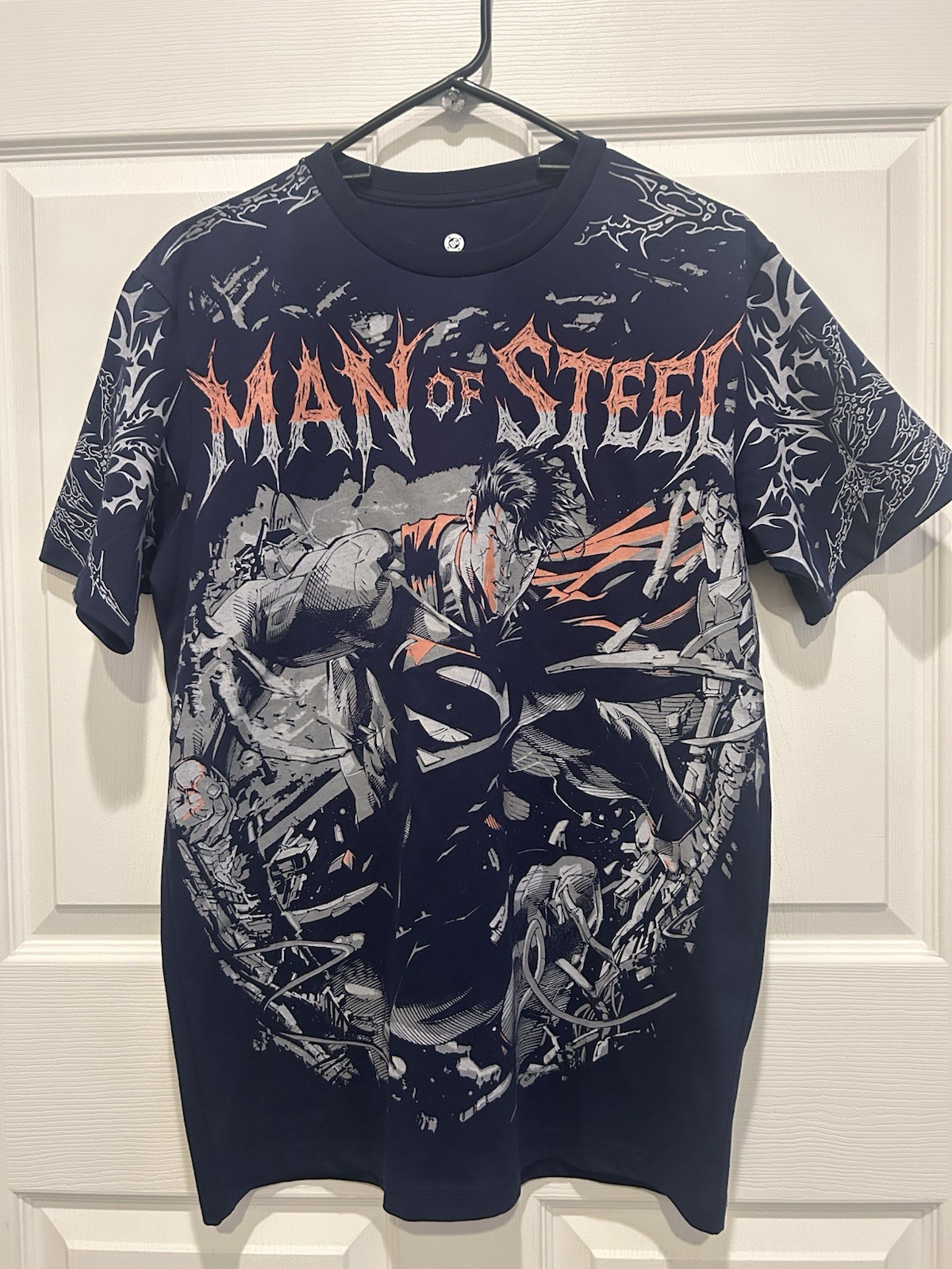 DC Comics Superman T Shirt Mens Medium Navy Blue Man of Steel Graphic Tee - NWT