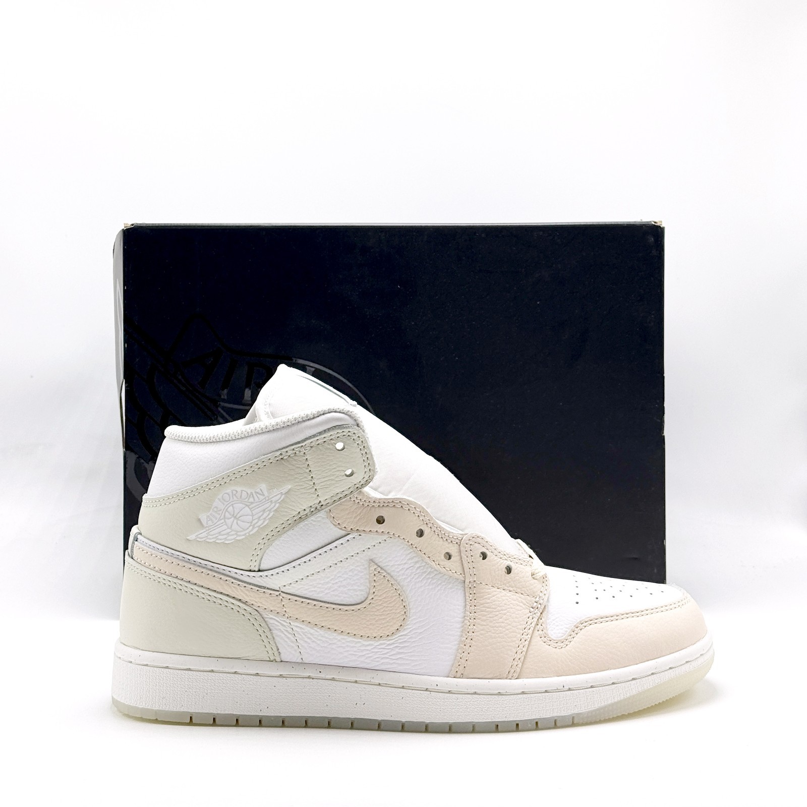 *NEW* Men NIKE Air Jordan 1 Mid SE WHITE / GUAVA ICE - SEA GLASS (HJ6654 100) 👍