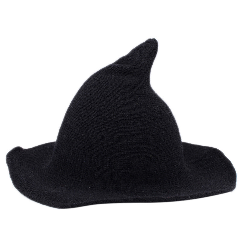 Witch Halloween Costume Modern Winnter Fall Fashion Hat Sheep Foldable Wool