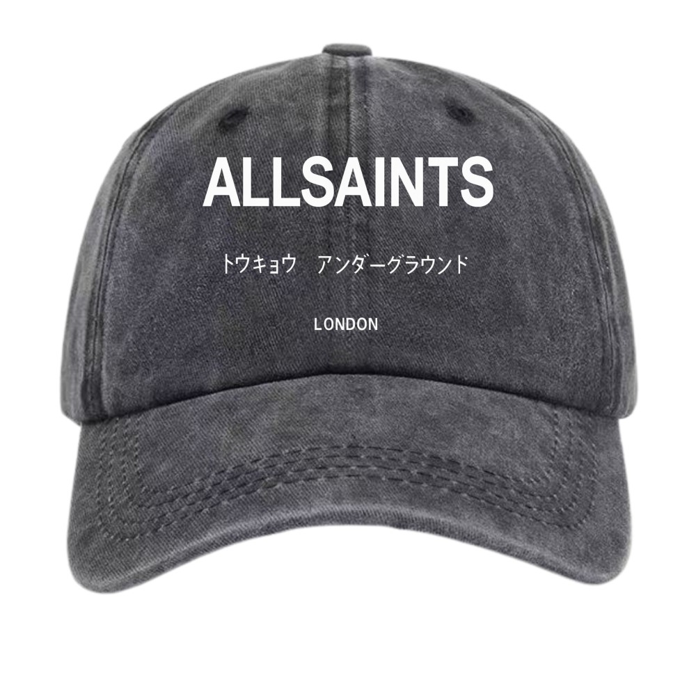 Allsaints Tokyo Underground London Vintage Washed Unisex Streetwear Dad Hat