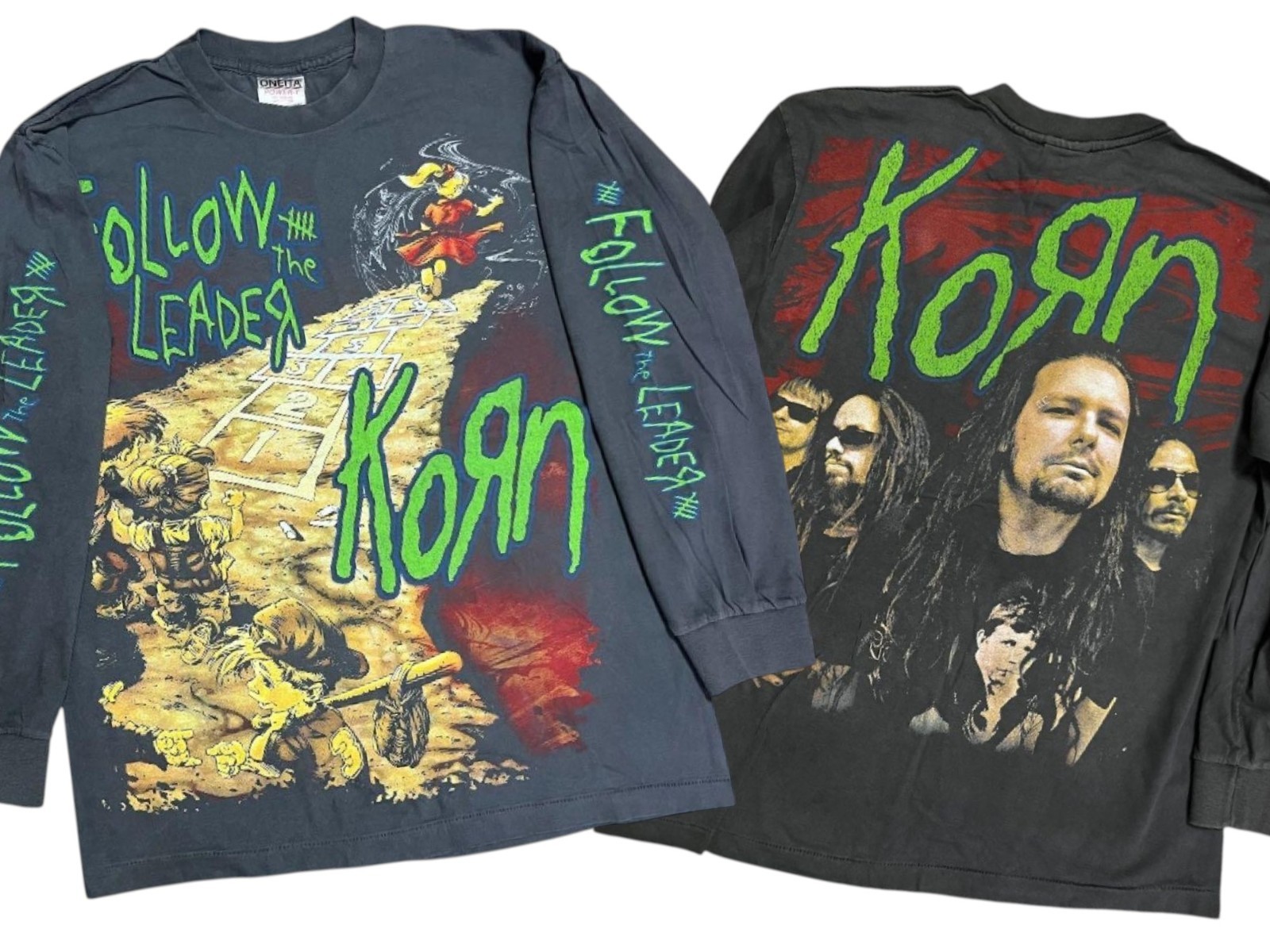 Korn Follow The Leader Shirt Sz L 90s Vintage Style Nu Metal Band Reprint