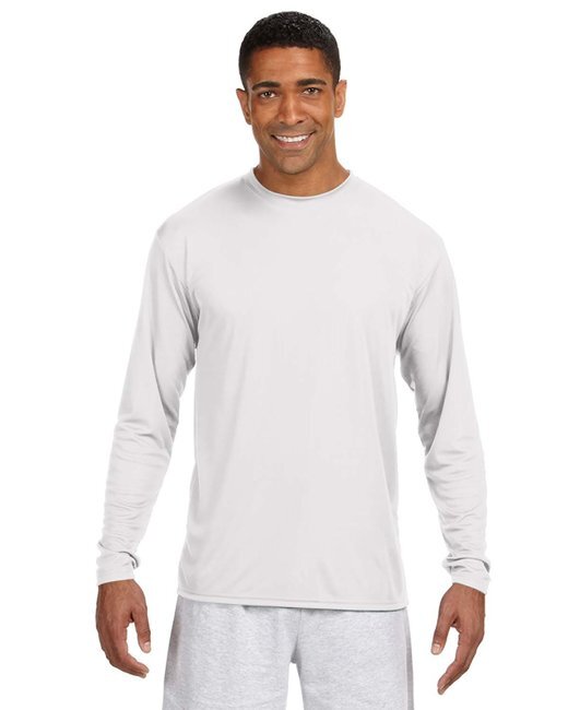 A4 N3165 Mens Polyester Cooling Performance Long Sleeve T Shirt Dri-Fit T-Shirt