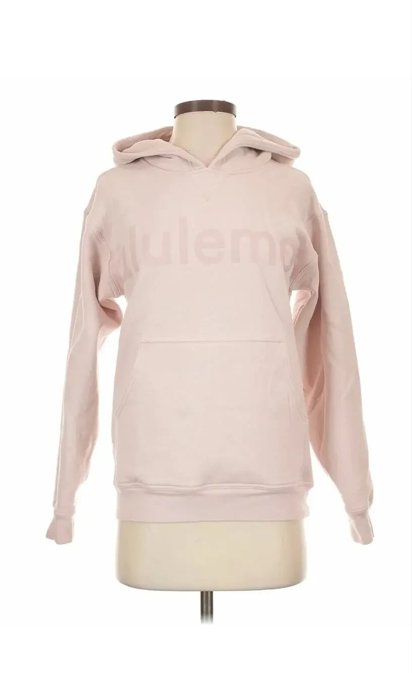 Lululemon All Yours Graphic Hoodie Pink Logo - Size 4