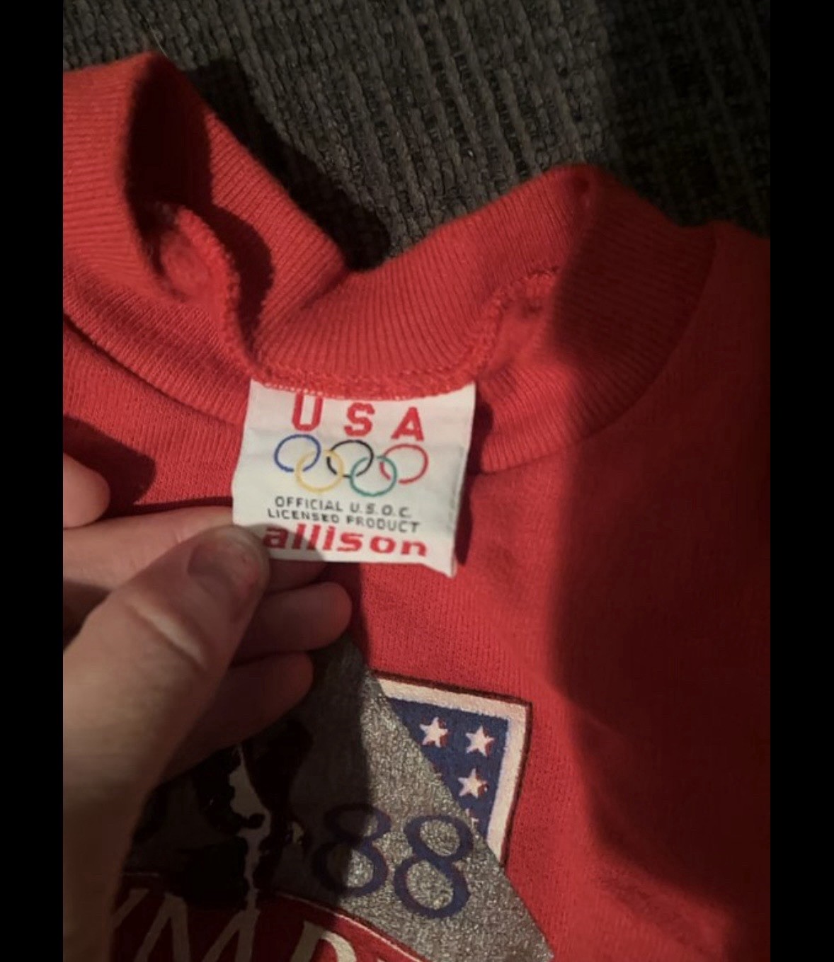 A vintage red sweatshirt 1988 USA Olympics Shirt 2T