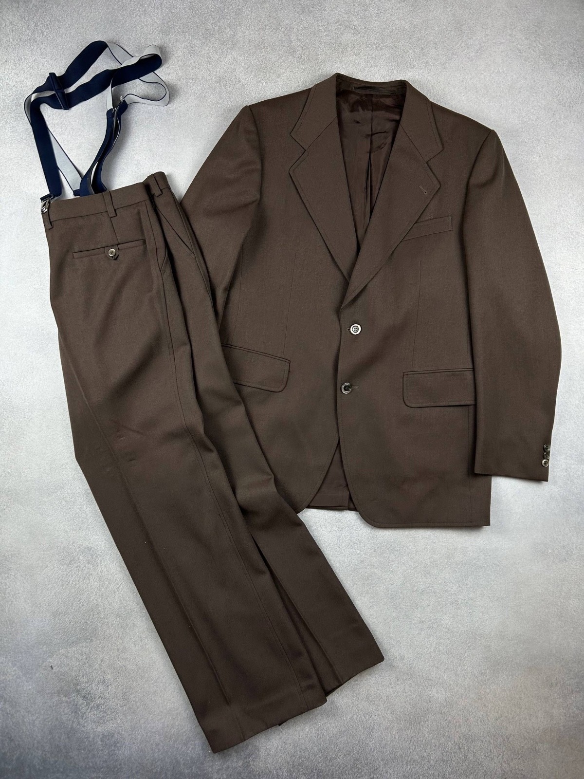 Vintage Antique Edwardian West.-Germany Wool Suit 70s Sz L 
