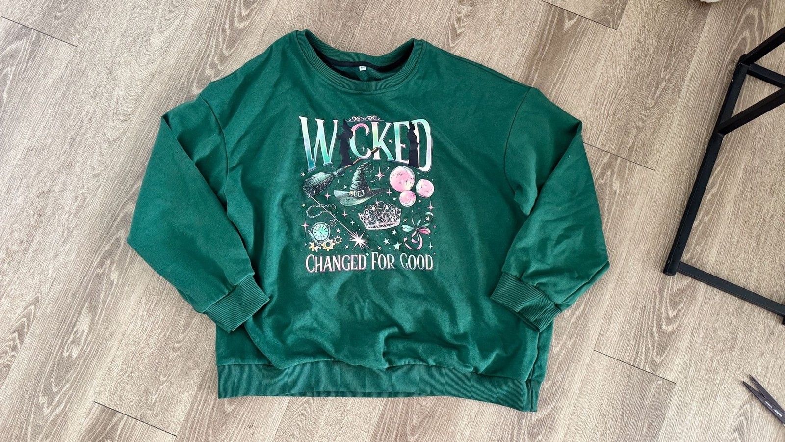 Wicked Changed For Good Sweatshirt XXL Green Musical Theatre Pullover